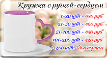 Кружка с ручкой-сердцем